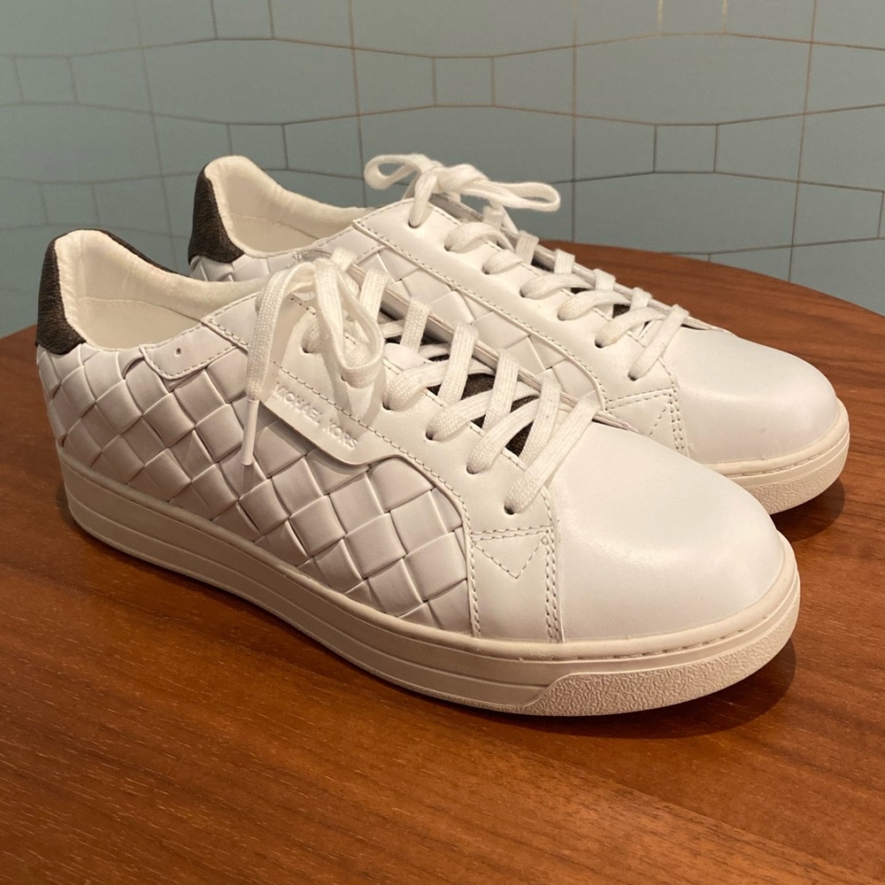 Michael Kors Keating Woven Sneakers, Size 8